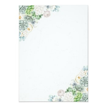 Cacti Floral Mint Green Western Cowboy Wedding Invitation Front View