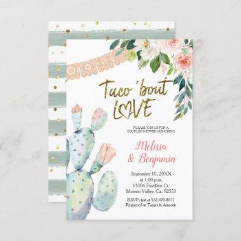  cactus and pampas taco bout love couple shower  invitation