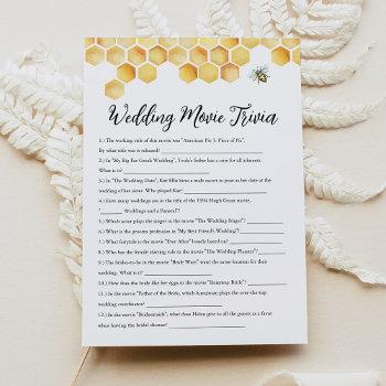 calla bee wedding movie trivia bridal shower game invitation