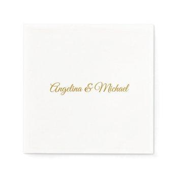 calligraphy professional elegant gold color napkins