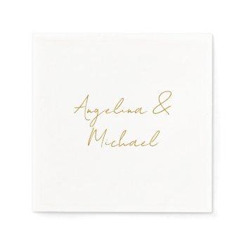 calligraphy professional elegant gold color napkins