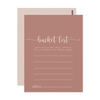 calligraphy terracotta bucket list cards