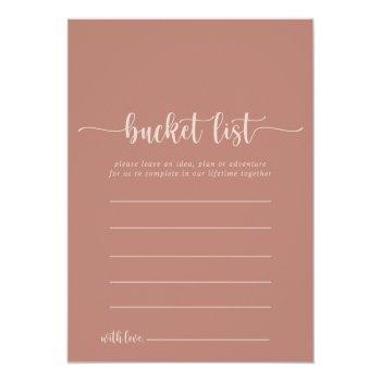 Calligraphy Terracotta Bucket List Cards Front View
