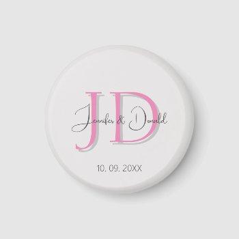 calligraphy trendy classical script monogram magnet