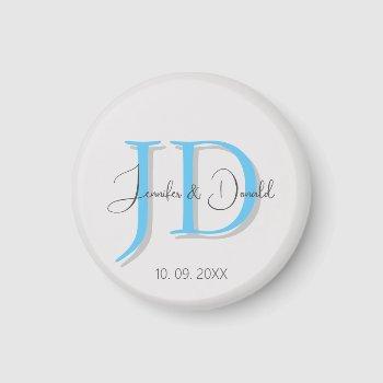 calligraphy trendy classical script monogram magnet