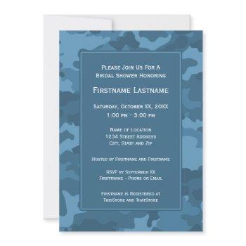 camo bridal shower or engagement party invitation