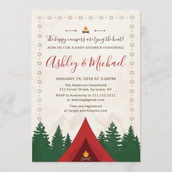 camping bridal shower invitation