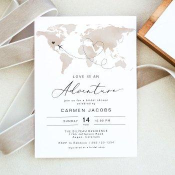 carmen love is an adventure bridal shower invitation