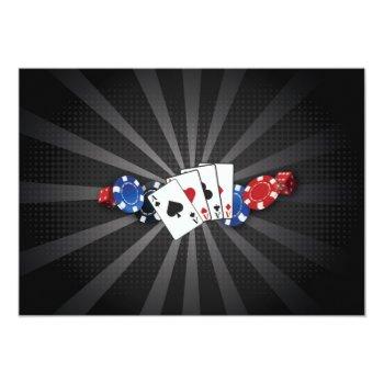 Casino Bridal Shower Night Las Vegas Party Invite Front View