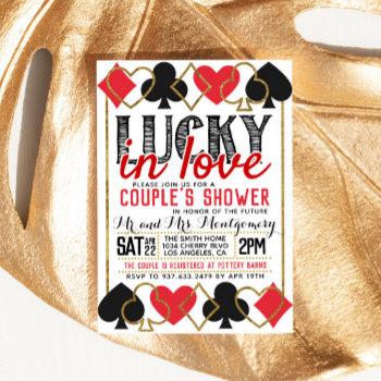 casino poker bridal couple's shower invitation