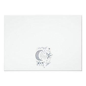 Celestial Navy Starry Night Moon Bridal Shower Thank You Card Front View