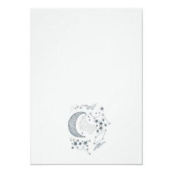 Celestial Navy Starry Night Moon Couples Shower Invitation Front View