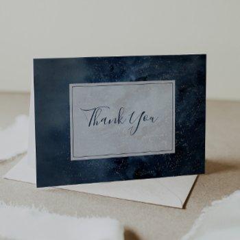 celestial night sky with frame thank you card