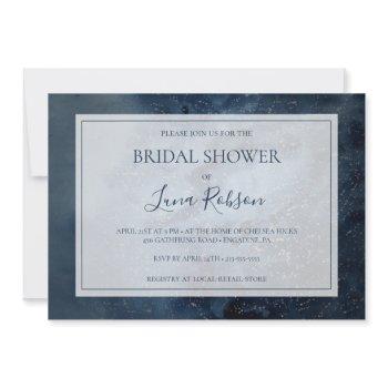 celestial sky with frame horizontal bridal shower invitation
