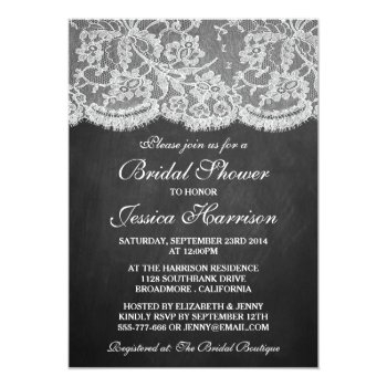 Chalkboard & Vintage White Lace Front View
