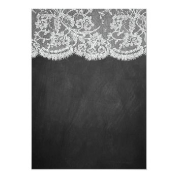 Chalkboard & Vintage White Lace Front View