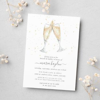 champagne toast | brunch & bubbly bridal shower invitation