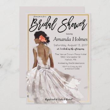change color - fashion bridal shower invitation