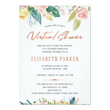 Change Plans Budget Bridal Floral Virtual Shower Front View