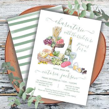 charcuterie board tiered tray bridal shower invitation