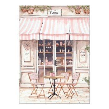 Cheap She Said Oui Paris Theme Cafe Bridal Shower Flyer Front View