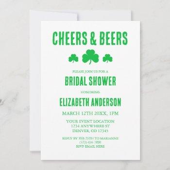 cheers and beers bridal shower invitation