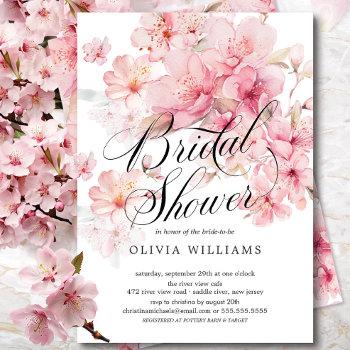 cherry blossom delight bridal shower invitation