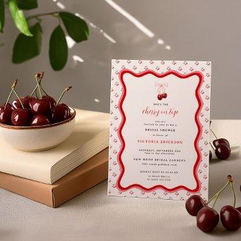 cherry on top | bridal shower  invitation