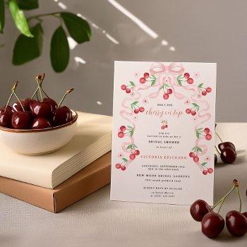 cherry on top | bridal shower  invitation