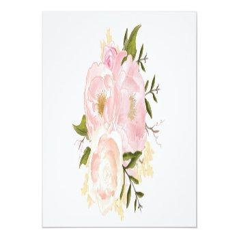 Chic Blush Pink Flower Travel Luggage Bridal Place Card Front View