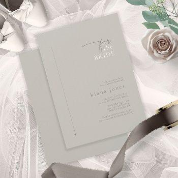 chic neutrals bridal shower pastel gray id1020 invitation