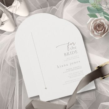 chic neutrals bridal shower powder arch id1020 invitation