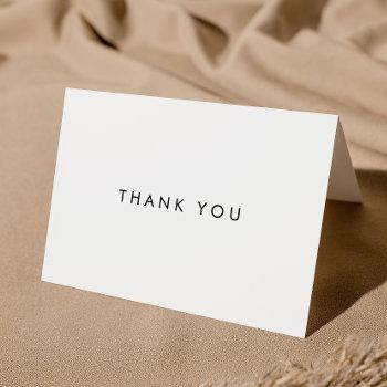 Chic Typography Thank You Card Front View