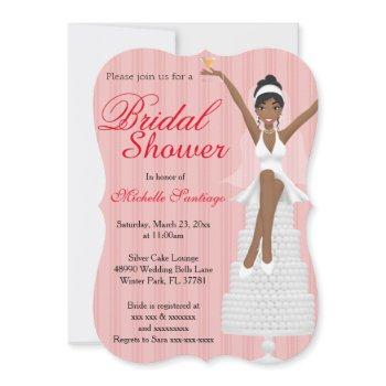 chic white modern bridal shower invite