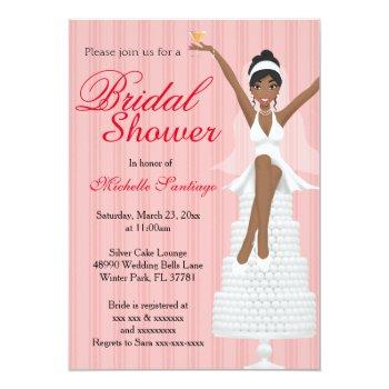 Chic White Modern Bridal Shower Invite Front View