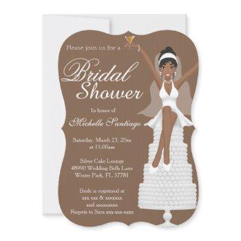 chic white modern bridal shower invite