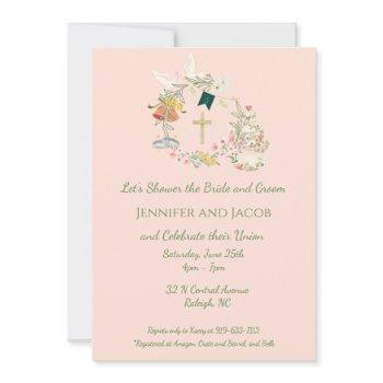 christian wedding shower invitation, engagement invitation