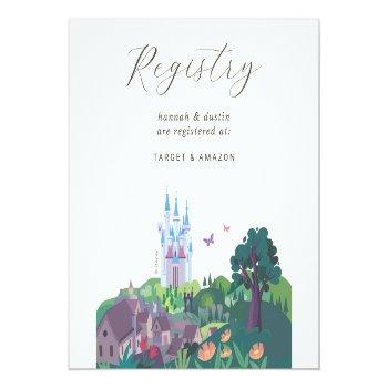 Cinderella's Castle Wedding Registry Insert Front View