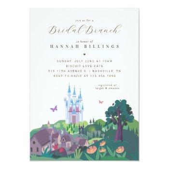 Cinderella's Whimsical Castle | Bridal Brunch Invitation Front View