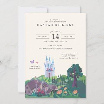 cinderella's whimsical castle bridal brunch invitation