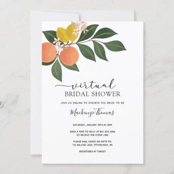 citrus virtual bridal shower invitation