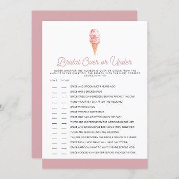 clara retro blush over under bridal shower game invitation