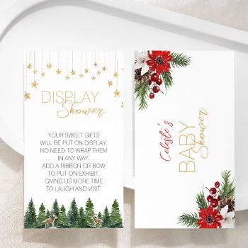 classic christmas white baby shower display shower enclosure card