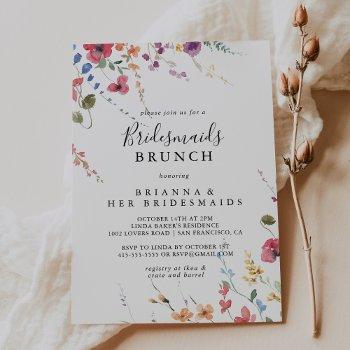 classic colorful wild bridesmaids brunch shower  invitation