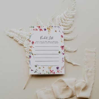classic colorful wild floral bucket list cards