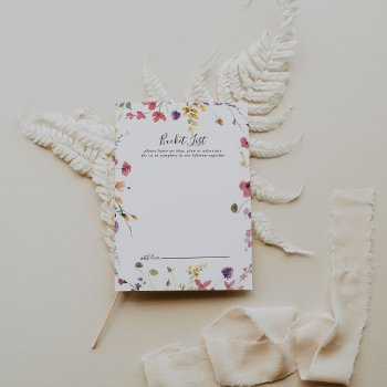 classic colorful wild wedding bucket list cards