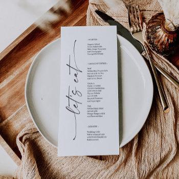 classic elegance wedding bridal shower menu