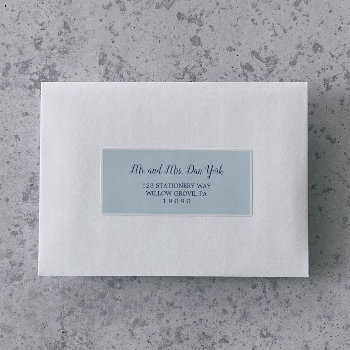 classic light blue wedding guest address labels