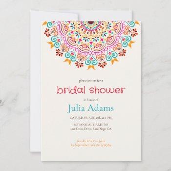 classic mandala bridal shower invitation