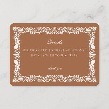 clay talavera tile  details card invitation insert